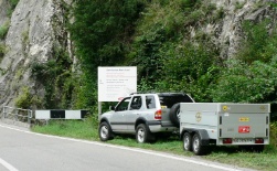 Unser Materialtransporter für das viele Equipment