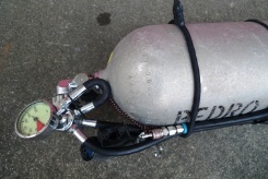 Bailoutflasche mit 2.Stufe und Connector