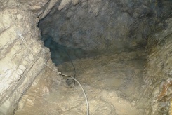 Blick auf den abgesenkten Siphon
